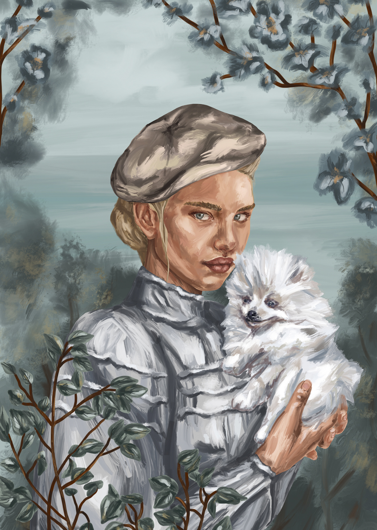 La dama del perrito